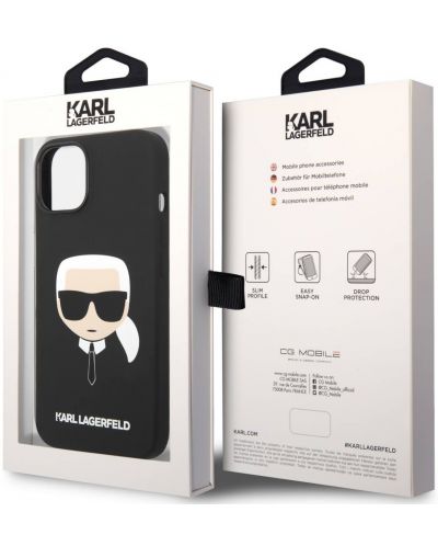 Калъф Karl Lagerfeld - MS Karl Head, iPhone 14 Plus, черен - 6